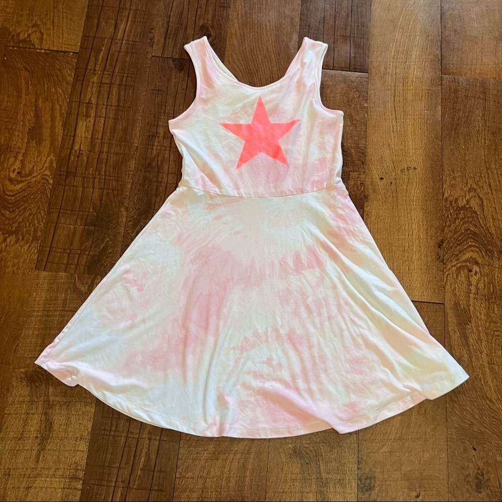 Epic threads girls youth dress pink white Star sparkly Sz large/14